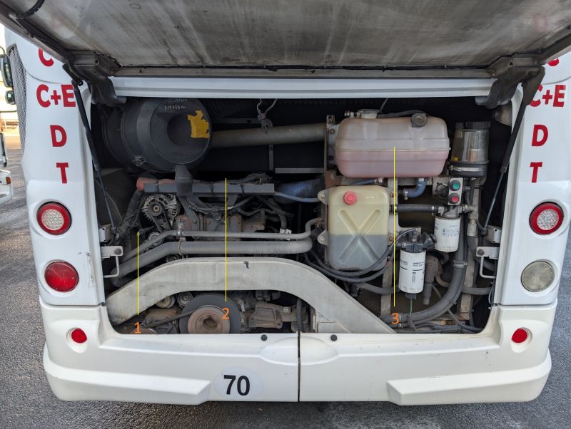 Elementy pod maską tylną